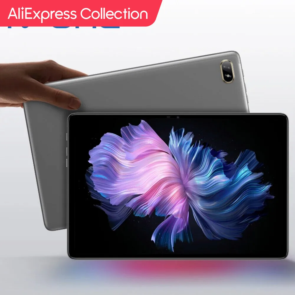 AliExpress Collection N-ONE NPad 에어 태블릿 안드로이드 패드, 10.1 인치, 1280X800 MAX, 8GB( 4GB + 4GB), 64GB, UNISOC T310, 안드로이드 12, 6600mAh, C타입 듀얼 4G LTE